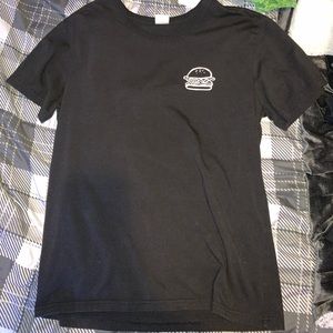 burger t-shirt. worn.